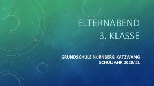 ELTERNABEND 3 KLASSE GRUNDSCHULE NRNBERG KATZWANG SCHULJAHR 202021