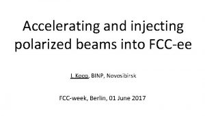 Accelerating and injecting polarized beams into FCCee I