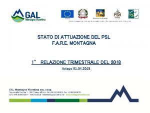 STATO DI ATTUAZIONE DEL PSL F A R