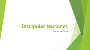 Discipular Naciones Emma de Sosa Fundamento Por miles