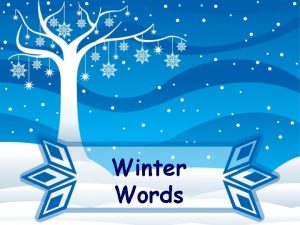 Winter Words chilly SEOMRA RANGA 2009 WWW SEOMRARANGA