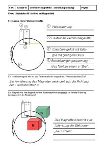 6 BG Klasse 10 Strme im Magnetfeld Einfhrung