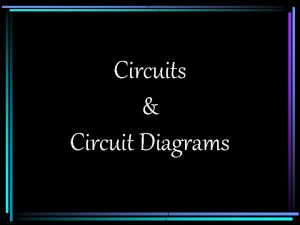 Circuits Circuit Diagrams Circuits and Circuit Diagrams Circuit