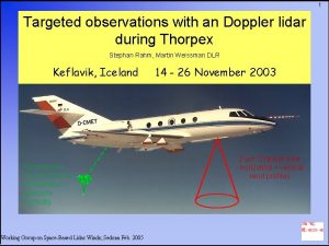 1 Targeted observations with an Doppler lidar during