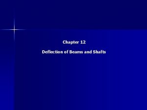 Chapter 12 Deflection of Beams and Shafts Elastic