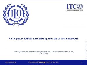 International Training Centre of the ILO 2015 Participatory