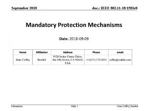 September 2018 doc IEEE 802 11 181583 r