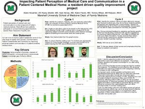 Impacting Patient Perception of Medical Care and Communication