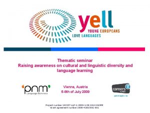Thematic seminar Raising awareness on cultural and linguistic