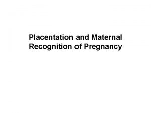 Placentation and Maternal Recognition of Pregnancy Blastulation Gap