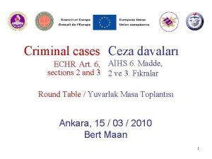 Criminal cases Ceza davalar ECHR Art 6 AHS