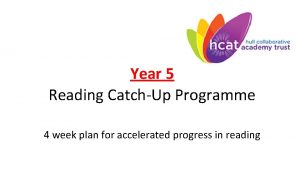 Year 5 Reading CatchUp Programme 4 week plan