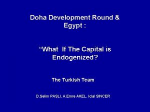 Doha Development Round Egypt What If The Capital