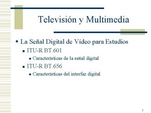 Televisin y Multimedia w La Seal Digital de