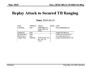 Mar 2019 Doc IEEE 802 11 19 0461