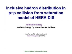 Inclusive hadron distribution in pp collision from saturation