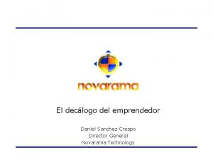 El declogo del emprendedor Daniel SanchezCrespo Director General