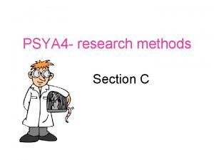 PSYA 4 research methods Section C Validating new