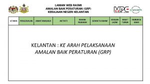 LAMAN WEB RASMI AMALAN BAIK PERATURAN GRP KERAJAAN