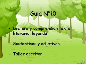 Gua N 10 Lectura y comprensin texto literario