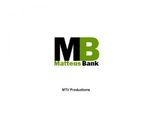 MTV Productions Frslag p logga Kampanj Pressrelease Kundbrev
