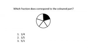 Which fraction does correspond to the coloured part