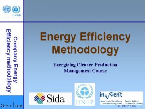 Company Energy Efficiency methodology Energy Efficiency Methodology Energizing