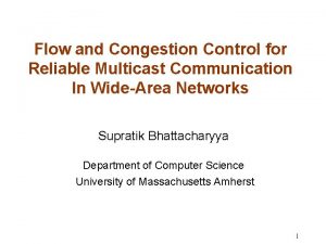 Flow and Congestion Control for Reliable Multicast Communication