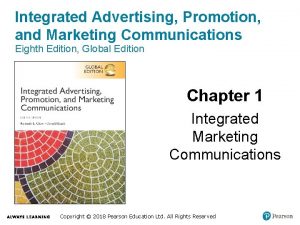 Integrated Advertising Promotion and Marketing Communications Eighth Edition