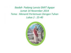 Ibadah Padang Lansia GMIT Agape Jumat 14 November