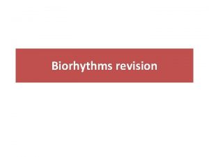 Biorhythms revision Today Biorhythms Knowledge Mark Plan Write