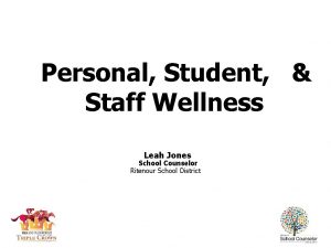 Personal Student Staff Wellness Leah Jones School Counselor