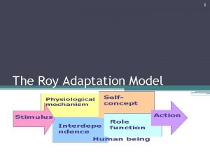 1 The Roy Adaptation Model 2 The Adaptation