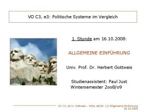 VO C 3 e 3 Politische Systeme im