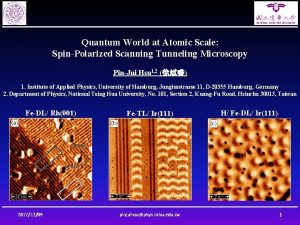 Quantum World at Atomic Scale SpinPolarized Scanning Tunneling