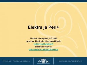 Elektra ja Peri Finn OA n lehtipiv 5