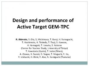 Design and performance of Active Target GEMTPC R