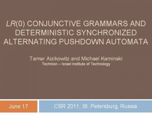 LR0 CONJUNCTIVE GRAMMARS AND DETERMINISTIC SYNCHRONIZED ALTERNATING PUSHDOWN