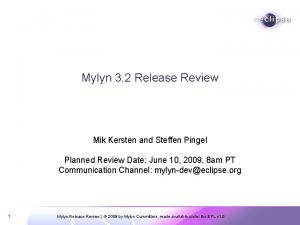 Mylyn 3 2 Release Review Mik Kersten and