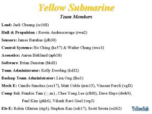 Yellow Submarine Team Members Lead Jack Chuang cc