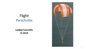 Flight Parachutes Lab Rat Scientific 2019 1 What