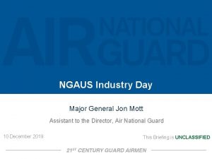 NGAUS Industry Day Major General Jon Mott Assistant