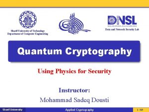 Data and Network Security Lab Sharif University of