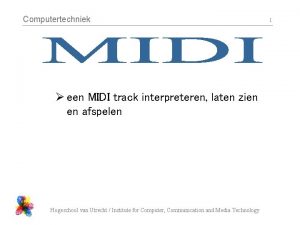 Computertechniek een MIDI track interpreteren laten zien en