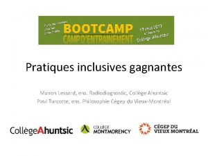 Pratiques inclusives gagnantes Manon Lessard ens Radiodiagnostic Collge