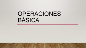 OPERACIONES BSICA VISTAS Eliminar Mover cambiar nombre de