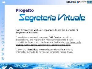 www gat 4 com Progetto GAT Segreteria Virtuale