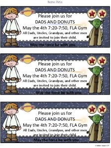 Please join us for DADS AND DONUTS May