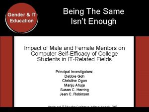 Gender IT Education Being The Same Isnt Enough