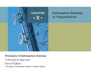 Principles of Information Systems Seventh Edition The use